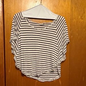 Striped Poncho Style shirt